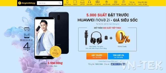 huawei nova 2i - Huawei nova 2i bắt đầu nhận đặt hàng trước tại Việt Nam