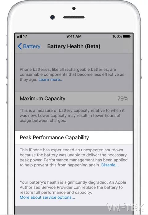 cach kiem tra tinh trang pin tat tuy chon lam cham iphone cu o ios 11 3 beta 3 - Cách kiểm tra tình trạng pin, tắt tùy chọn làm chậm iPhone cũ ở iOS 11.3 beta