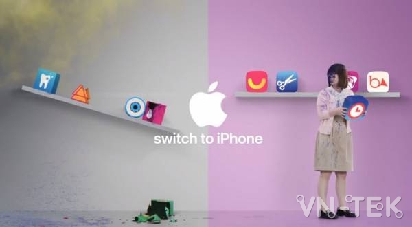 apple android 1 - Apple tung quảng cáo đá xoáy Android, mời gọi chuyển sang dùng iPhone
