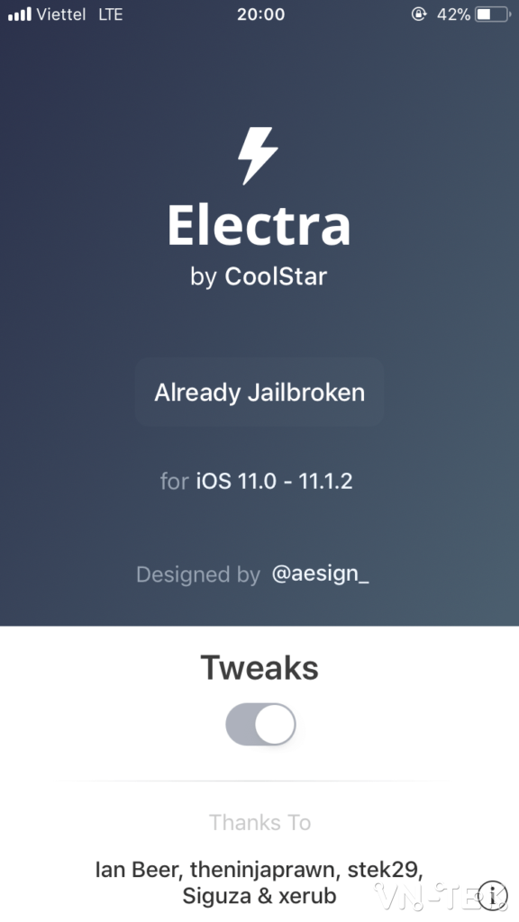 jailbreak electra ios 11 bang electra 4 576x1024 - Jailbreak iOS 11 phiên bản chính thức bằng Electra