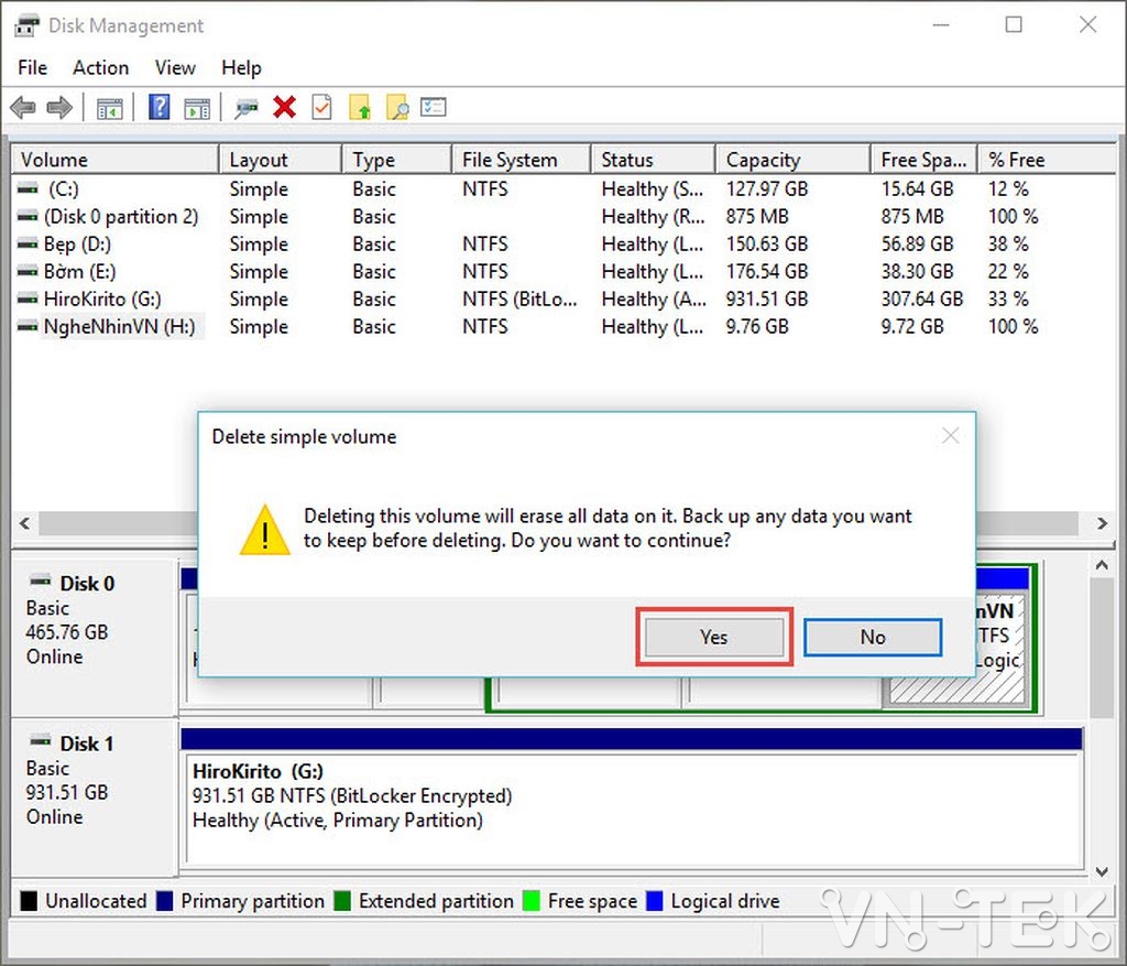 disk management 16 - Hướng dẫn chia và gộp ổ cứng trực tiếp trên Windows