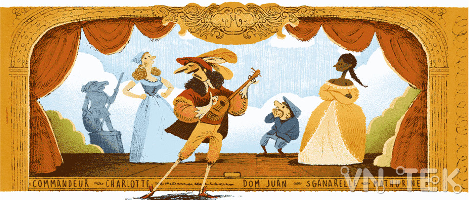 moliere google doodle 2 - Molière được Google doodle vinh danh qua những kiệt tác