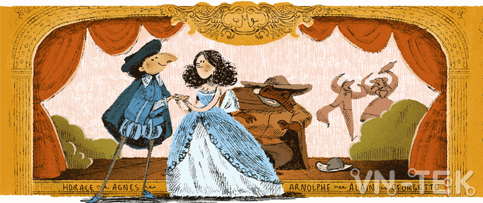 moliere google doodle 3 - Molière được Google doodle vinh danh qua những kiệt tác