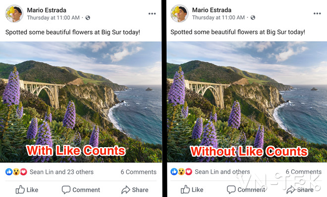 facebook like 2 - Facebook bắt đầu ẩn số lượt like bài viết