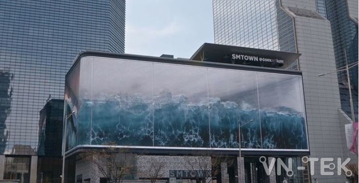 màn hình quảng cáo lớn nhất hàn quốc - Hoảng hồn cảnh sóng thần ập vào thành phố, ngờ đâu lại là tác phẩm “trêu ngươi” ảo giác mà Samsung tạo ra