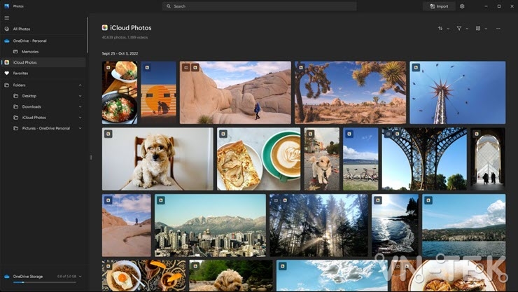 Windows Photos - Truy cập thư viện ảnh iCloud ngay trên Windows Photos